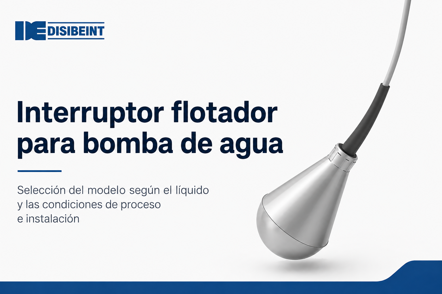 Interruptor de flotador INMR ECO Disibeint para bomba de agua y fosa séptica  fabricación propia Barcelona